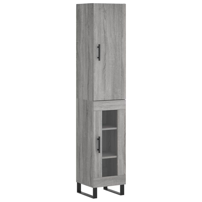 Buffet haut Sonoma gris 34,5x34x180 cm Bois d'ingénierie - Photo n°1