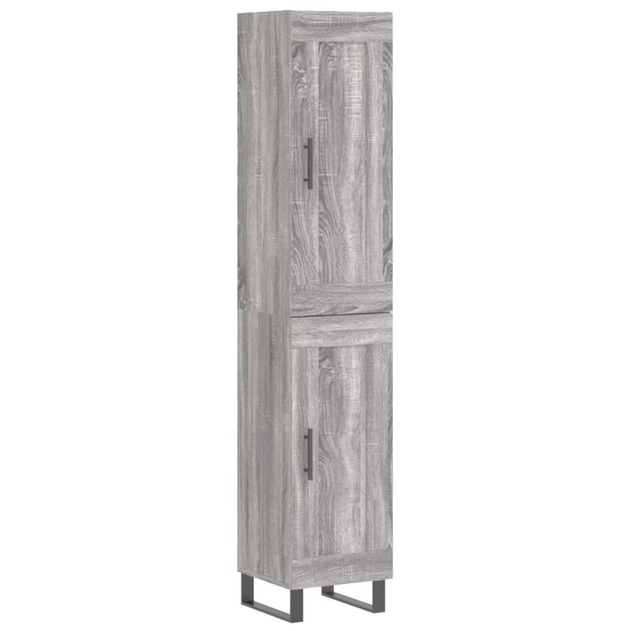 Buffet haut Sonoma gris 34,5x34x180 cm Bois d'ingénierie - Photo n°1