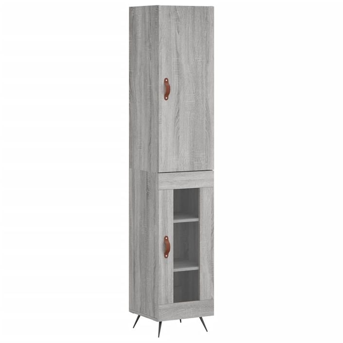 Buffet haut Sonoma gris 34,5x34x180 cm Bois d'ingénierie - Photo n°1