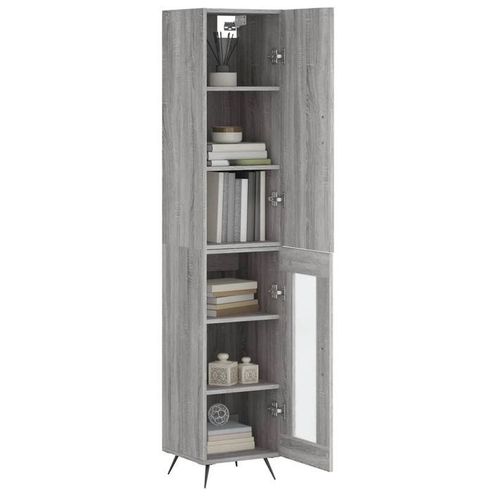 Buffet haut Sonoma gris 34,5x34x180 cm Bois d'ingénierie - Photo n°3