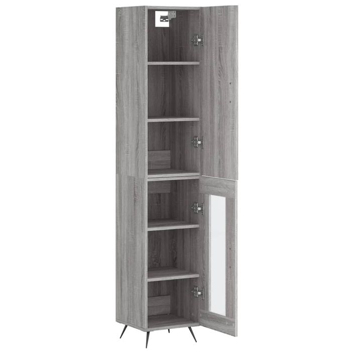 Buffet haut Sonoma gris 34,5x34x180 cm Bois d'ingénierie - Photo n°4