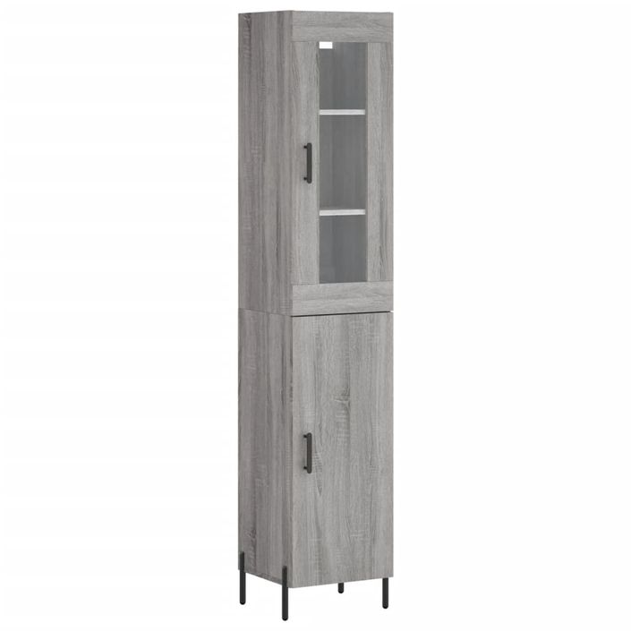 Buffet haut Sonoma gris 34,5x34x180 cm Bois d'ingénierie - Photo n°1