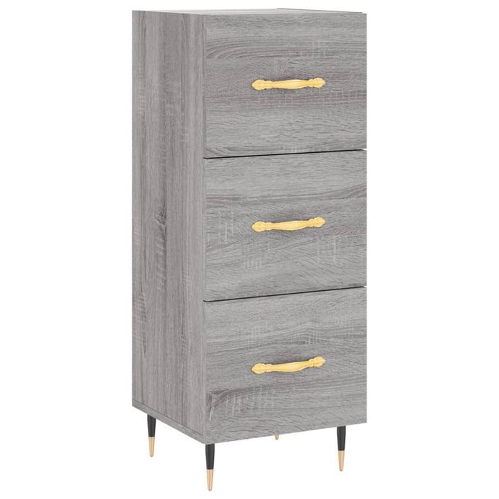 Buffet haut Sonoma gris 34,5x34x180 cm Bois d'ingénierie - Photo n°7