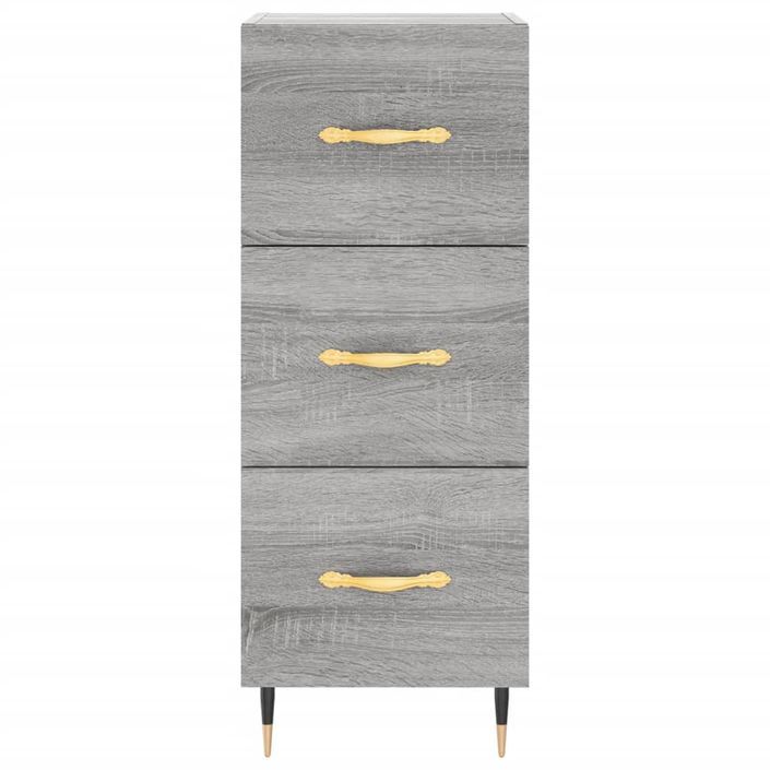 Buffet haut Sonoma gris 34,5x34x180 cm Bois d'ingénierie - Photo n°8