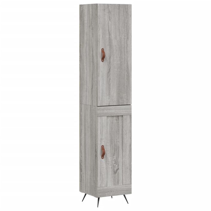 Buffet haut Sonoma gris 34,5x34x180 cm Bois d'ingénierie - Photo n°1