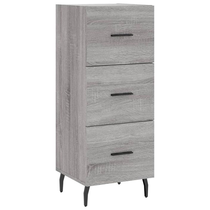 Buffet haut Sonoma gris 34,5x34x180 cm Bois d'ingénierie - Photo n°7