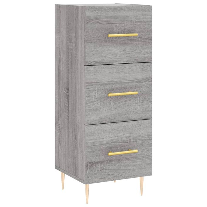 Buffet haut Sonoma gris 34,5x34x180 cm Bois d'ingénierie - Photo n°7