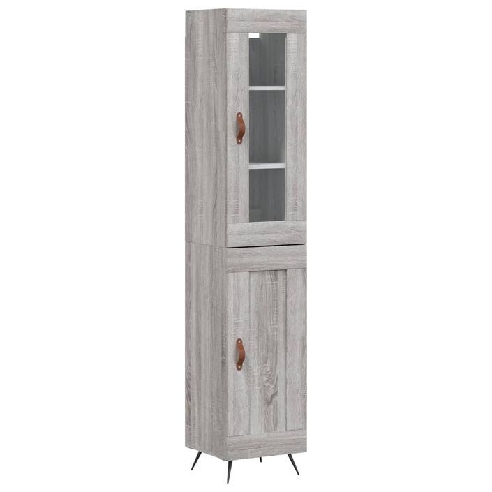 Buffet haut Sonoma gris 34,5x34x180 cm Bois d'ingénierie - Photo n°1