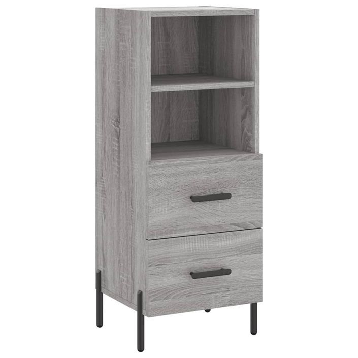 Buffet haut Sonoma gris 34,5x34x180 cm Bois d'ingénierie - Photo n°5