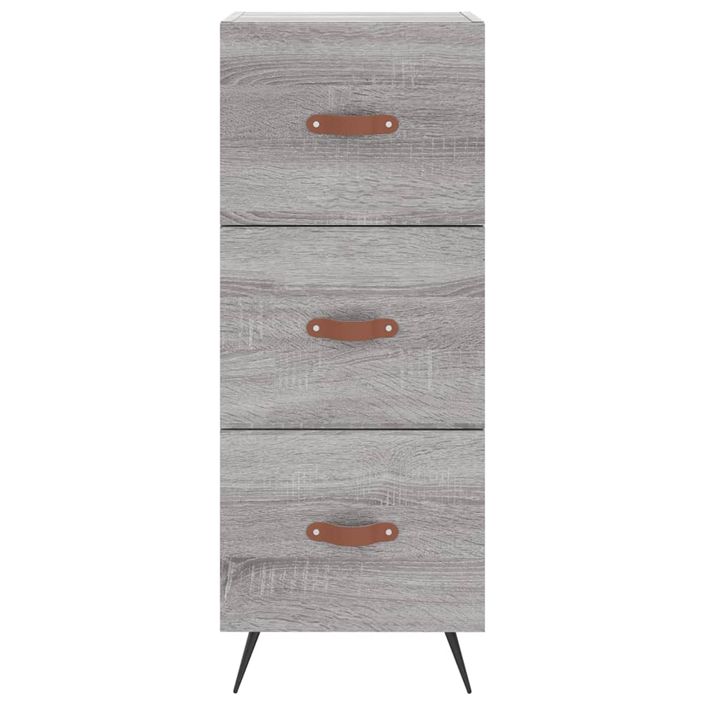 Buffet haut Sonoma gris 34,5x34x180 cm Bois d'ingénierie - Photo n°8