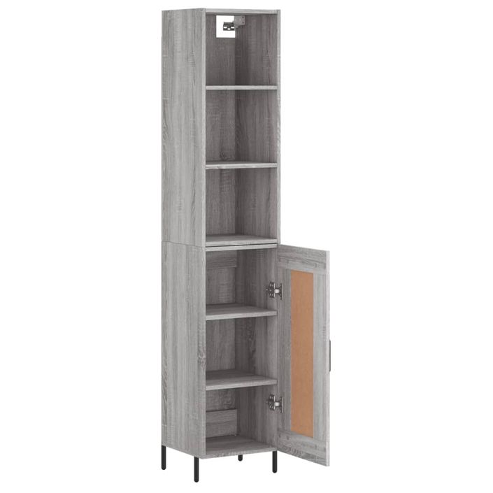 Buffet haut Sonoma gris 34,5x34x180 cm Bois d'ingénierie - Photo n°4