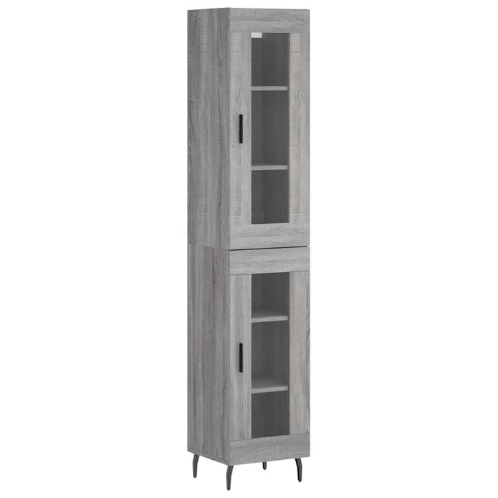 Buffet haut Sonoma gris 34,5x34x180 cm Bois d'ingénierie - Photo n°1