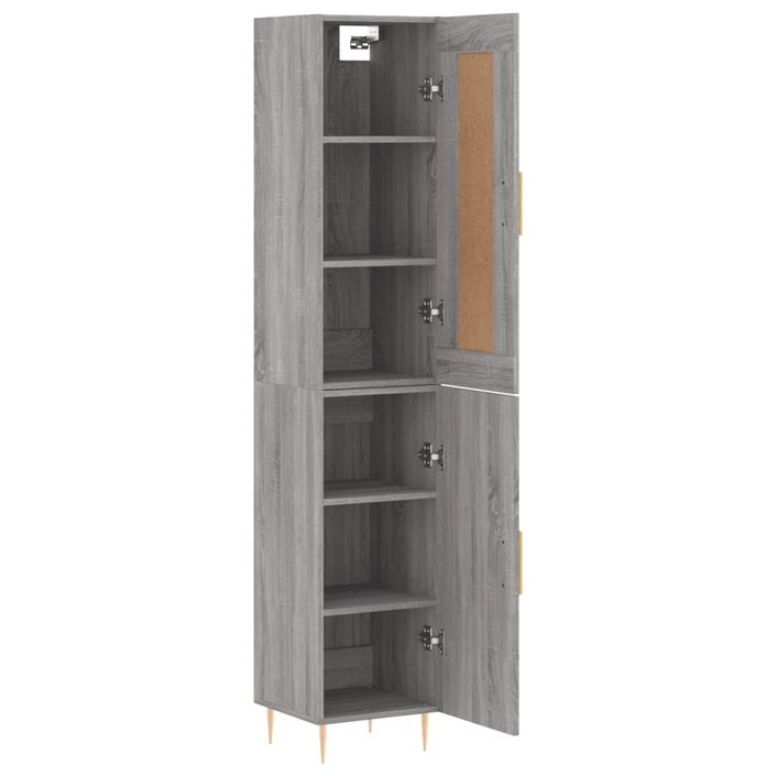 Buffet haut Sonoma gris 34,5x34x180 cm Bois d'ingénierie - Photo n°4