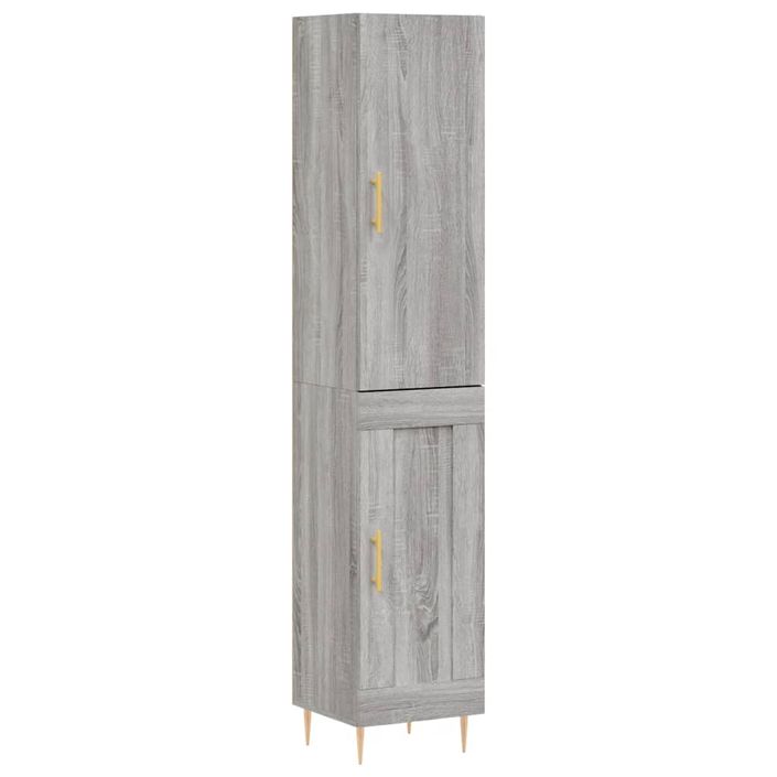 Buffet haut Sonoma gris 34,5x34x180 cm Bois d'ingénierie - Photo n°1