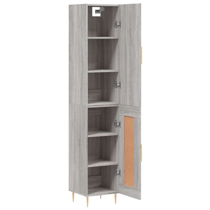 Buffet haut Sonoma gris 34,5x34x180 cm Bois d'ingénierie - Photo n°4