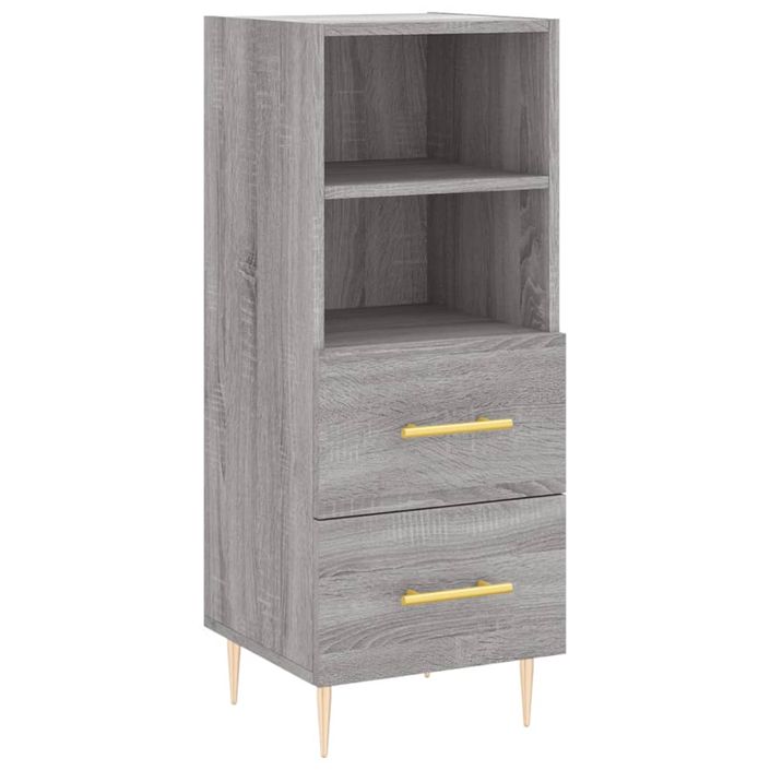 Buffet haut Sonoma gris 34,5x34x180 cm Bois d'ingénierie - Photo n°5