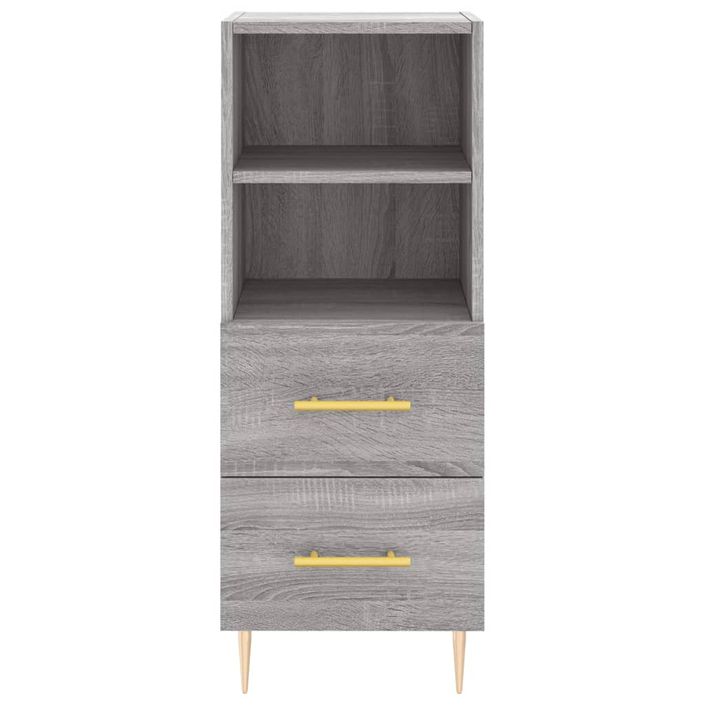 Buffet haut Sonoma gris 34,5x34x180 cm Bois d'ingénierie - Photo n°6