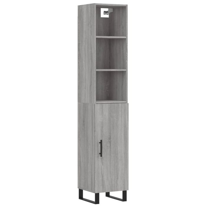 Buffet haut Sonoma gris 34,5x34x180 cm Bois d'ingénierie - Photo n°1