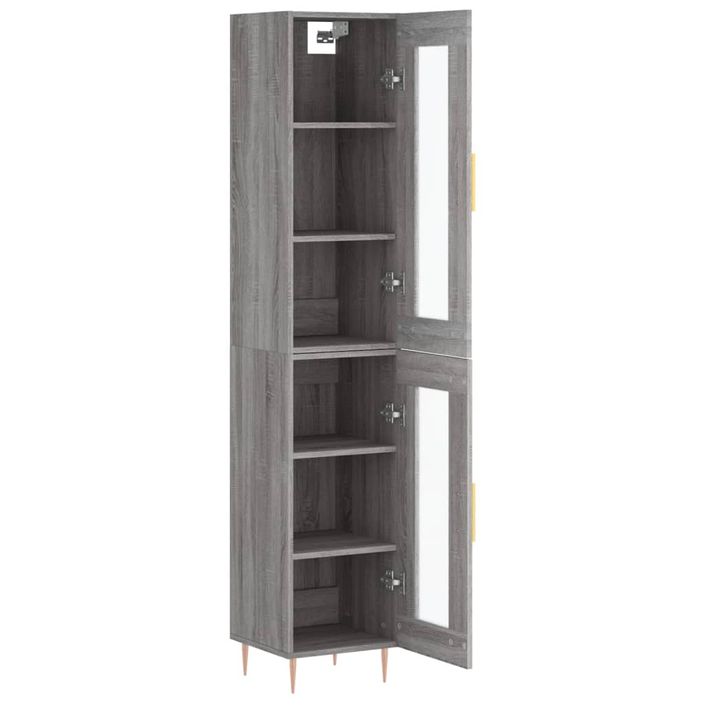 Buffet haut Sonoma gris 34,5x34x180 cm Bois d'ingénierie - Photo n°4