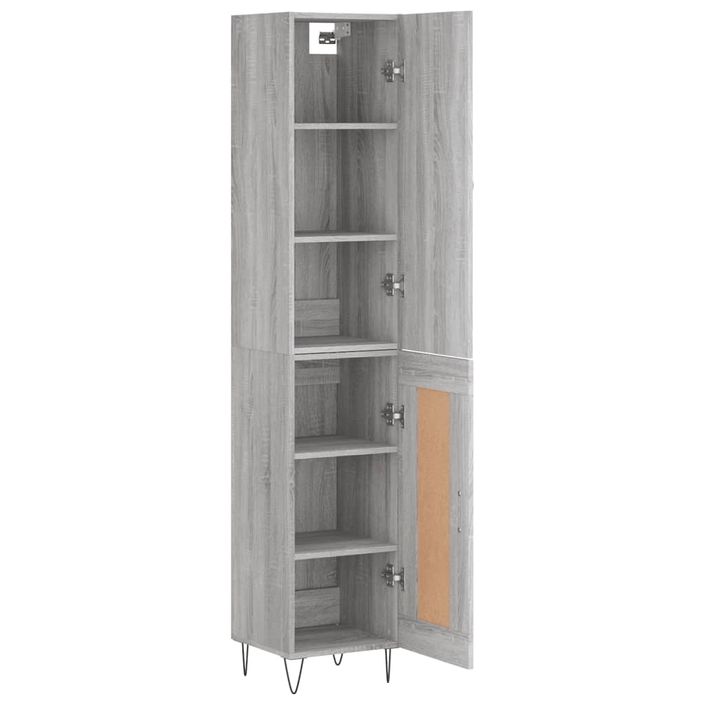 Buffet haut Sonoma gris 34,5x34x180 cm Bois d'ingénierie - Photo n°4