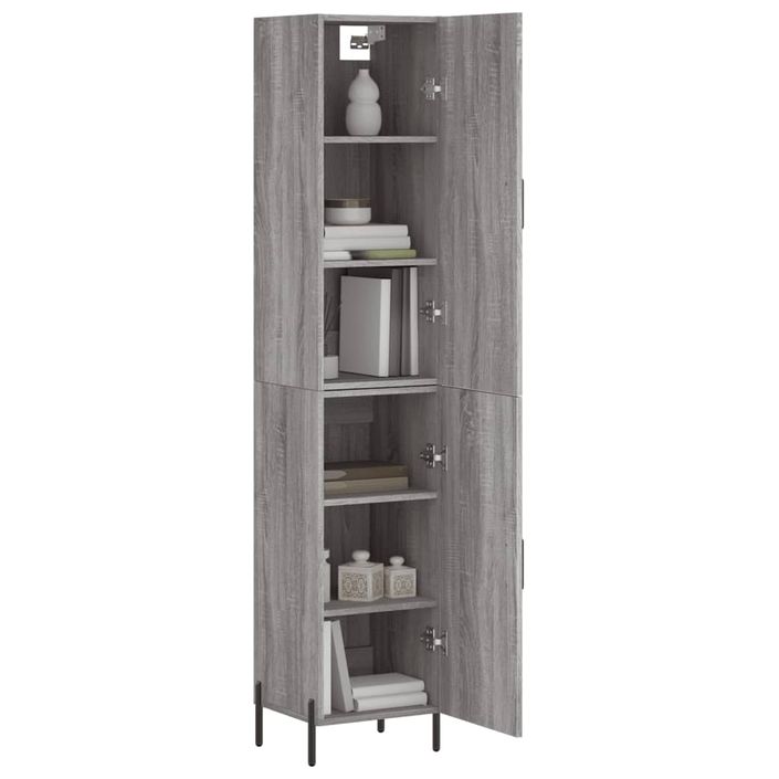 Buffet haut Sonoma gris 34,5x34x180 cm Bois d'ingénierie - Photo n°3