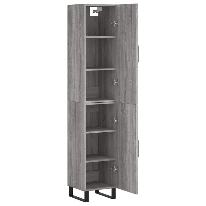 Buffet haut Sonoma gris 34,5x34x180 cm Bois d'ingénierie - Photo n°4