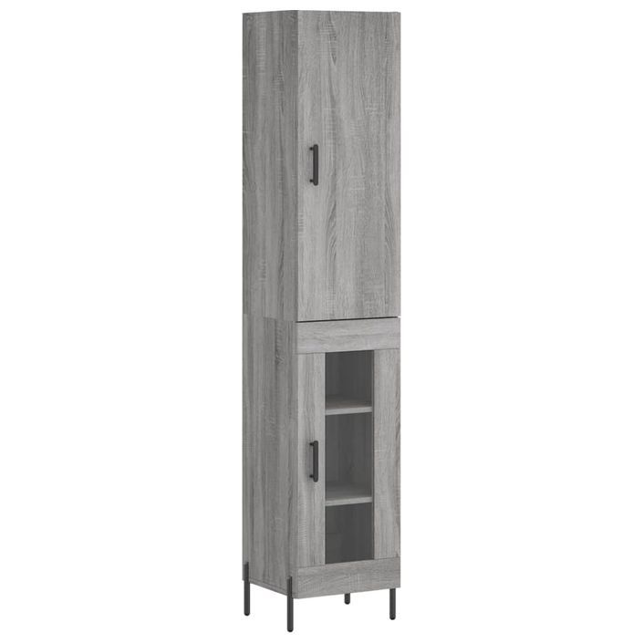 Buffet haut Sonoma gris 34,5x34x180 cm Bois d'ingénierie - Photo n°1