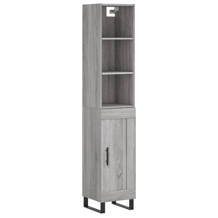 Buffet haut Sonoma gris 34,5x34x180 cm Bois d'ingénierie - Photo n°1