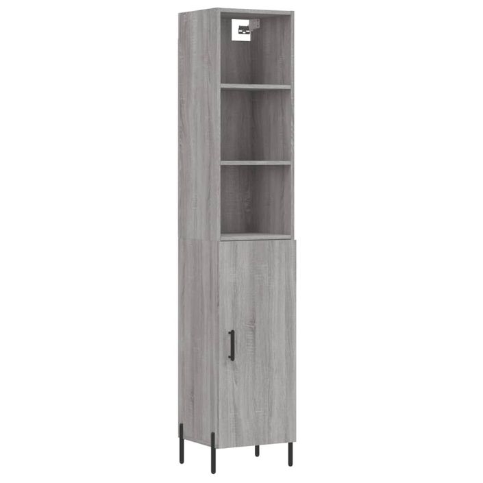 Buffet haut Sonoma gris 34,5x34x180 cm Bois d'ingénierie - Photo n°1