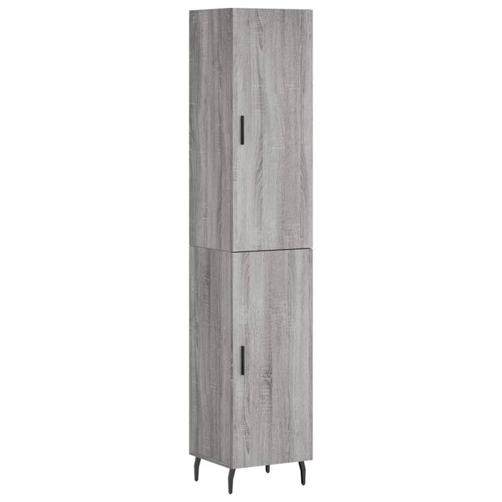 Buffet haut Sonoma gris 34,5x34x180 cm Bois d'ingénierie - Photo n°1