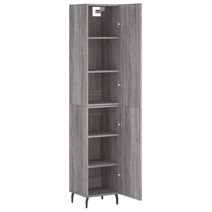 Buffet haut Sonoma gris 34,5x34x180 cm Bois d'ingénierie - Photo n°4