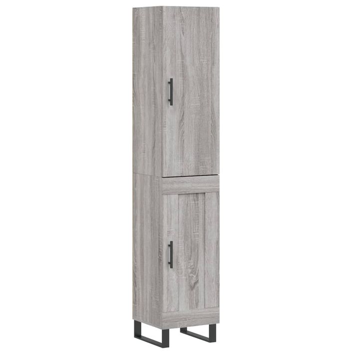 Buffet haut Sonoma gris 34,5x34x180 cm Bois d'ingénierie - Photo n°1