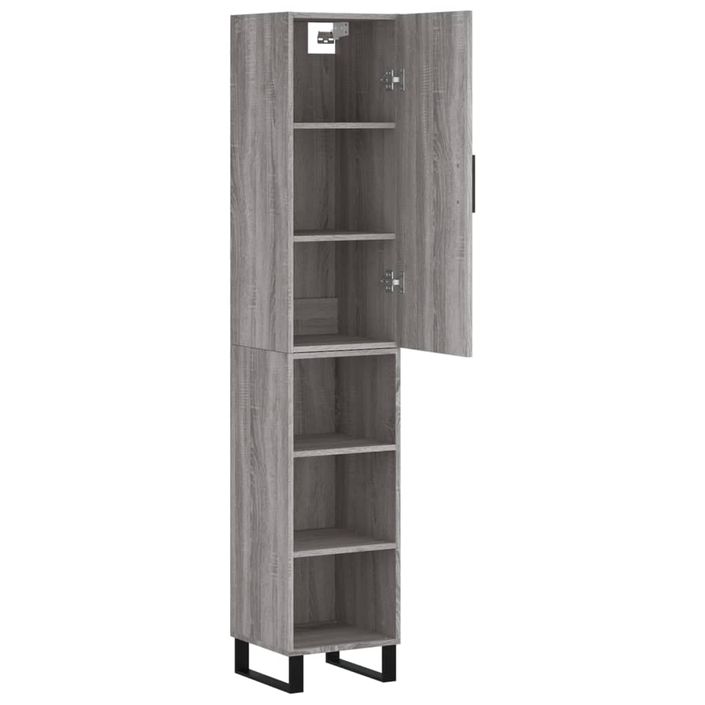 Buffet haut Sonoma gris 34,5x34x180 cm Bois d'ingénierie - Photo n°4