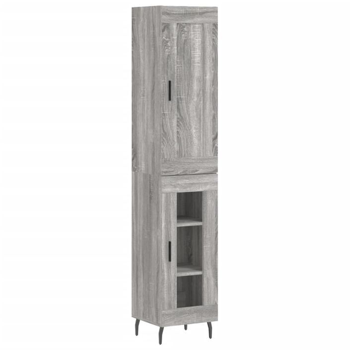 Buffet haut Sonoma gris 34,5x34x180 cm Bois d'ingénierie - Photo n°1