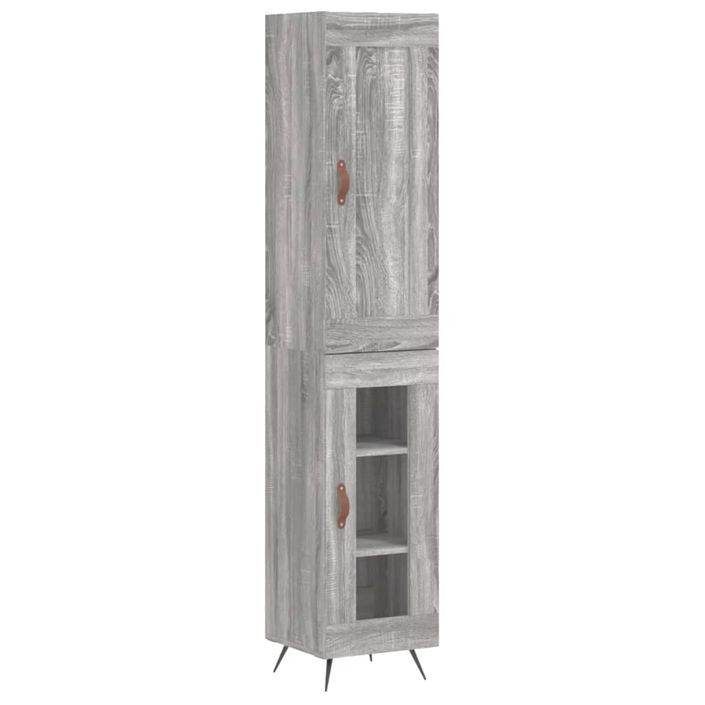 Buffet haut Sonoma gris 34,5x34x180 cm Bois d'ingénierie - Photo n°1