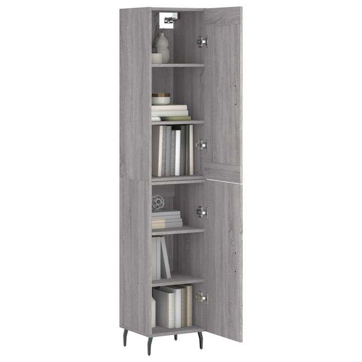 Buffet haut Sonoma gris 34,5x34x180 cm Bois d'ingénierie - Photo n°3