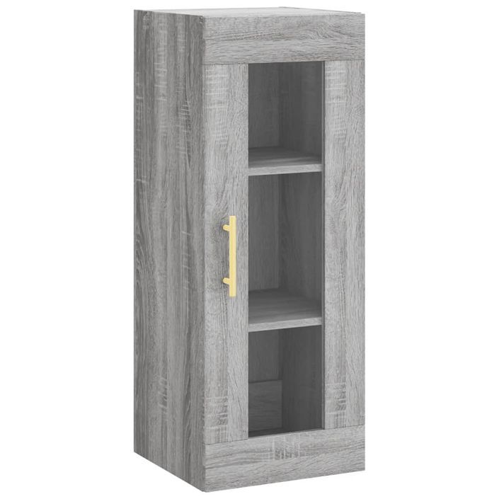 Buffet haut Sonoma gris 34,5x34x180 cm Bois d'ingénierie - Photo n°5