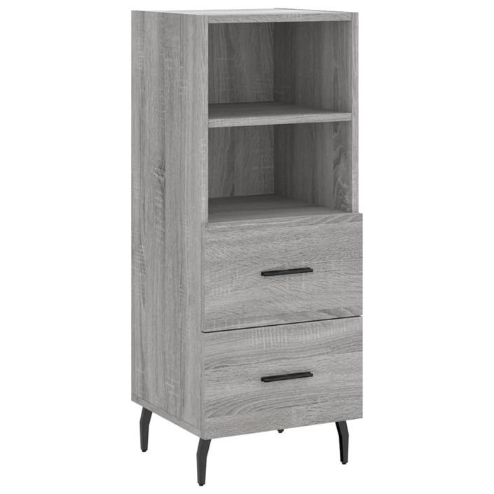 Buffet haut Sonoma gris 34,5x34x180 cm Bois d'ingénierie - Photo n°5