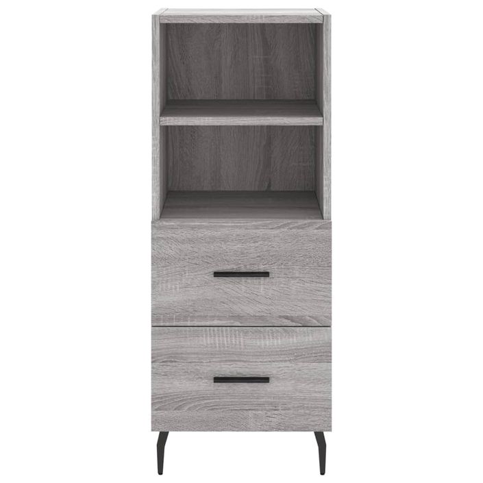 Buffet haut Sonoma gris 34,5x34x180 cm Bois d'ingénierie - Photo n°6