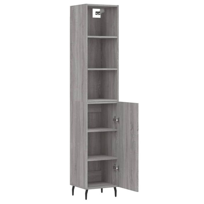 Buffet haut Sonoma gris 34,5x34x180 cm Bois d'ingénierie - Photo n°4