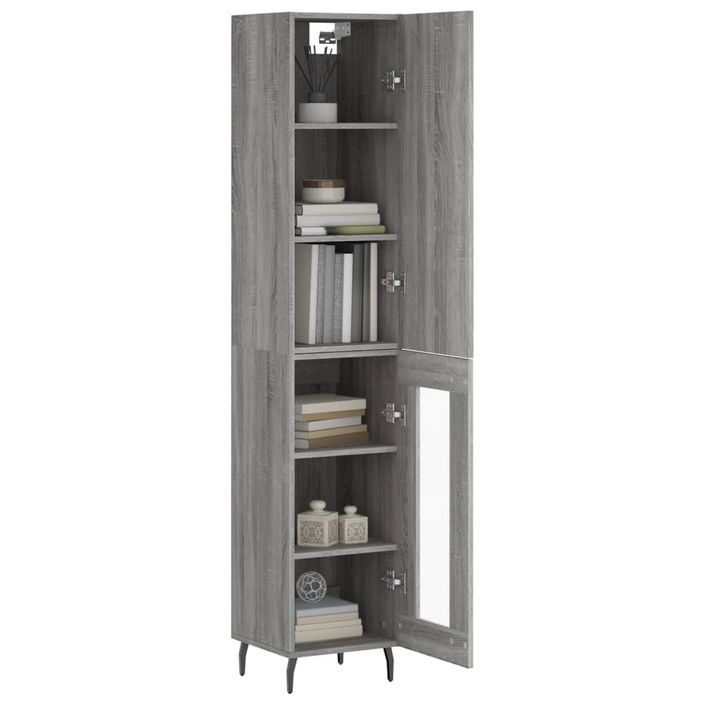 Buffet haut Sonoma gris 34,5x34x180 cm Bois d'ingénierie - Photo n°3