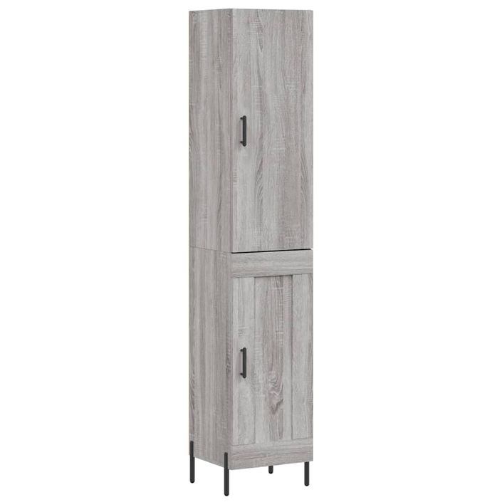 Buffet haut Sonoma gris 34,5x34x180 cm Bois d'ingénierie - Photo n°1