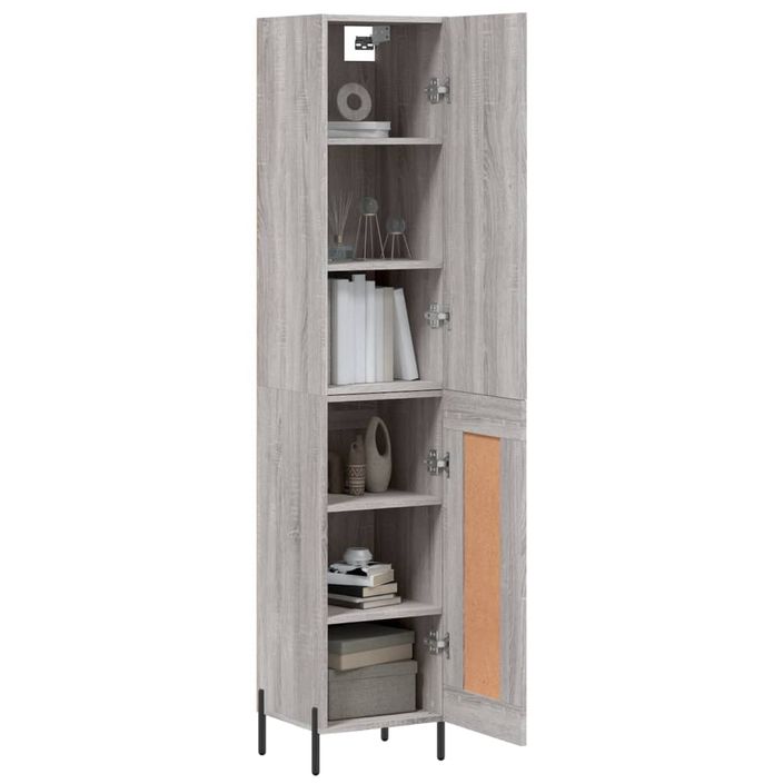 Buffet haut Sonoma gris 34,5x34x180 cm Bois d'ingénierie - Photo n°3