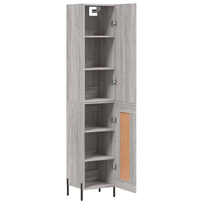 Buffet haut Sonoma gris 34,5x34x180 cm Bois d'ingénierie - Photo n°4