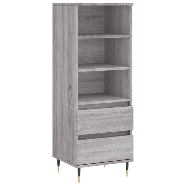 Buffet haut Sonoma gris 40x36x110 cm Bois d'ingénierie - Photo n°1