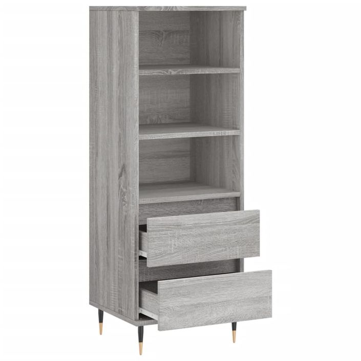 Buffet haut Sonoma gris 40x36x110 cm Bois d'ingénierie - Photo n°6