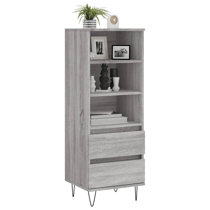 Buffet haut Sonoma gris 40x36x110 cm Bois d'ingénierie - Photo n°3