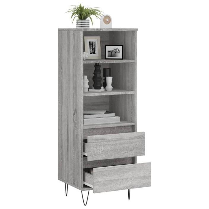 Buffet haut Sonoma gris 40x36x110 cm Bois d'ingénierie - Photo n°4