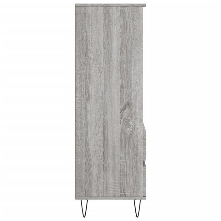 Buffet haut Sonoma gris 40x36x110 cm Bois d'ingénierie - Photo n°7