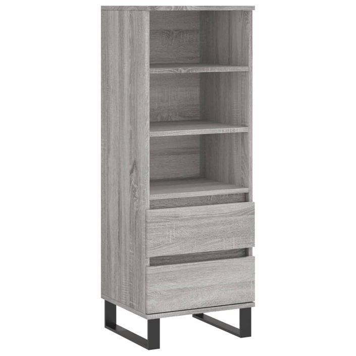 Buffet haut Sonoma gris 40x36x110 cm Bois d'ingénierie - Photo n°1